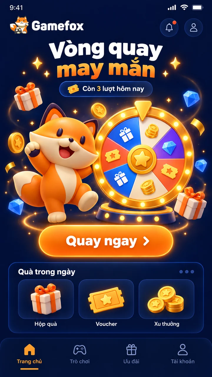 Màn hình vòng quay may mắn